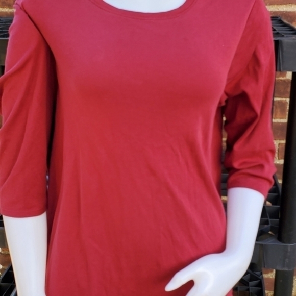 J. Jill Brick/ Berry Plus Size ‎ 3/4 sleeve tee 1X - Picture 2 of 10